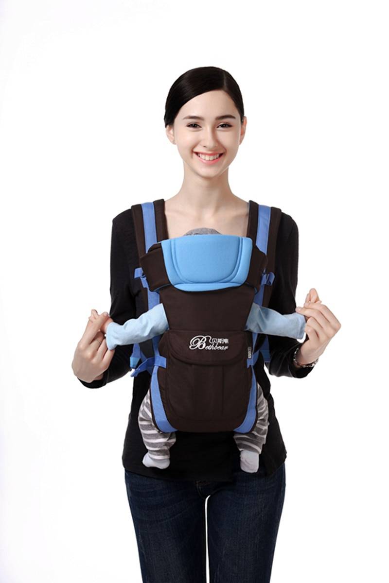 4 in 1 Baby's Breathable Front Carrier Activity & Gear Baby Carriers & Backpacks Color : Blue|Pink|Orange|Beige