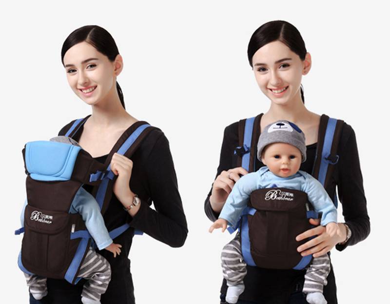 4 in 1 Baby's Breathable Front Carrier Activity & Gear Baby Carriers & Backpacks Color : Blue|Pink|Orange|Beige