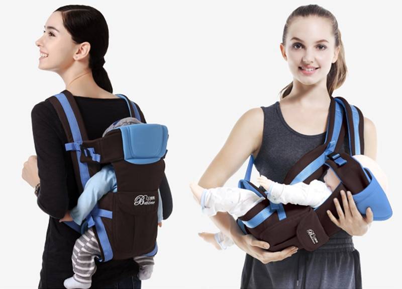 4 in 1 Baby's Breathable Front Carrier Activity & Gear Baby Carriers & Backpacks Color : Blue|Pink|Orange|Beige