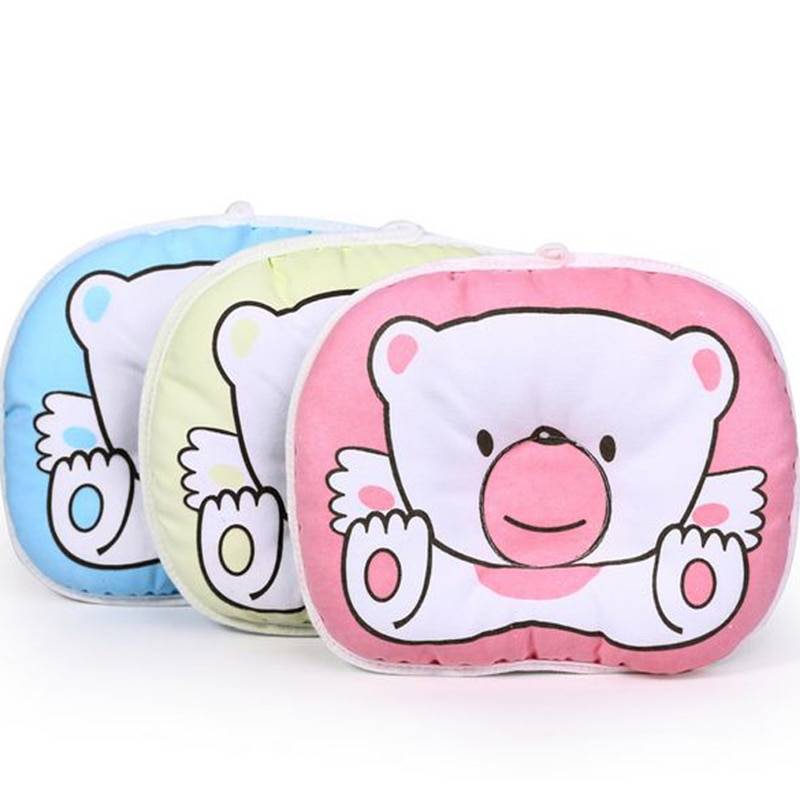 Baby’s Bear Printed Cotton Pillow Baby Nursery Baby Pillows & Cases Color : Pink|Blue|Yellow