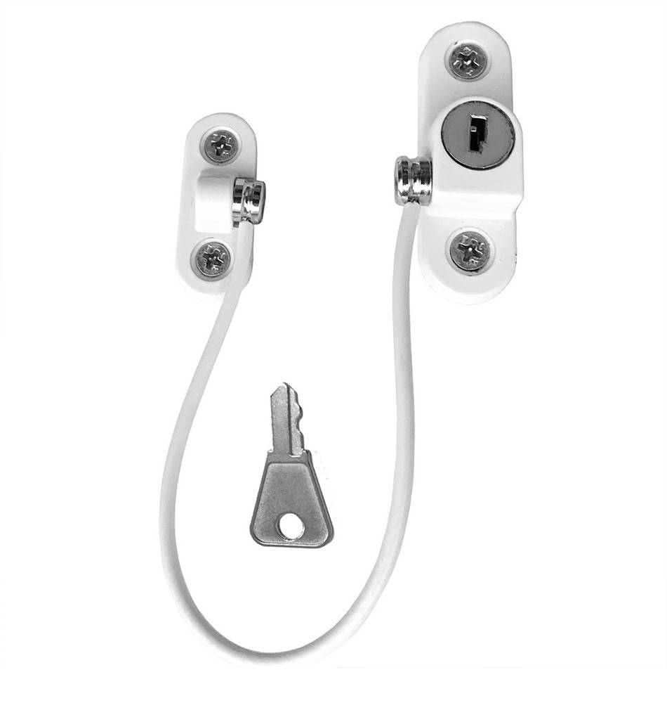 Stainless Steel Safety Window's Lock Baby Safety Cabinet Locks & Straps Color : Silver