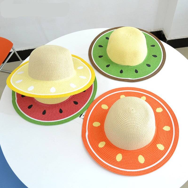 Baby's Bright Straw Hat