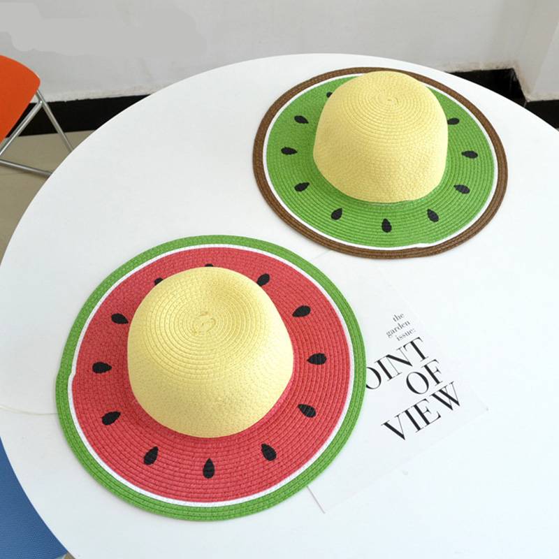 Baby's Bright Straw Hat