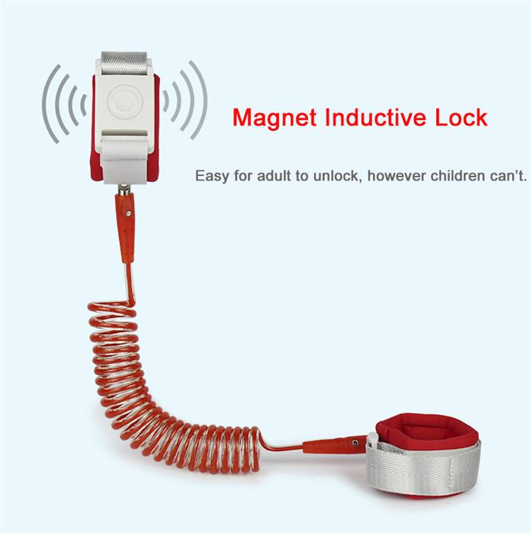 Anti-Lost Kid's Wrist Leash with Magnet Inductive Lock