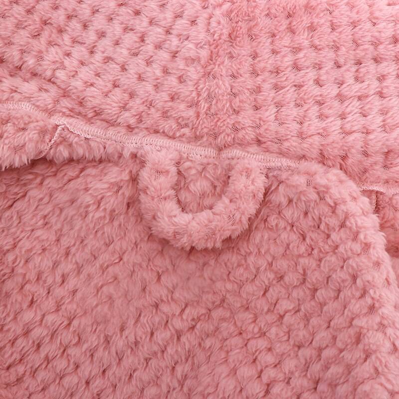 Winter Kid's Flannel Warm Bathrobe Baby Care Bath & Shower Products Color : Rose Pink|Blue|Pink|Dark Blue