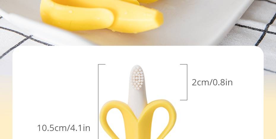 Banana Shaped Silicone Toothbrush