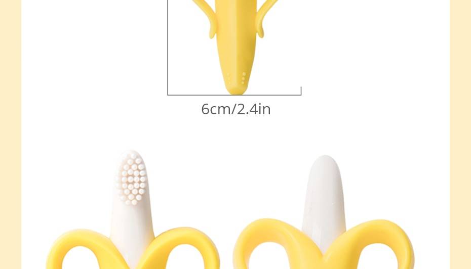 Banana Shaped Silicone Toothbrush