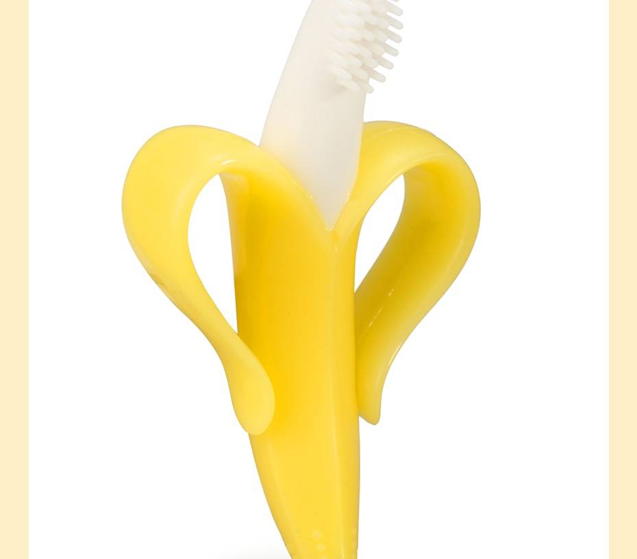 Banana Shaped Silicone Toothbrush