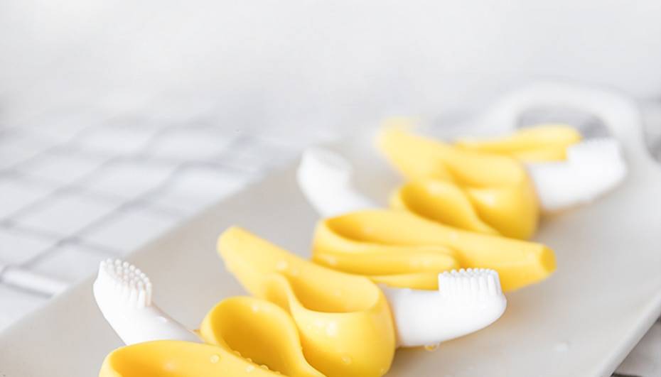 Banana Shaped Silicone Toothbrush