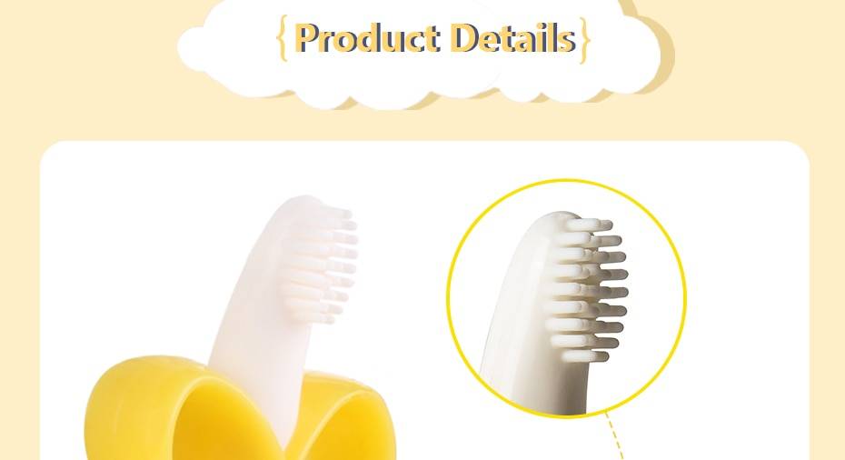 Banana Shaped Silicone Toothbrush