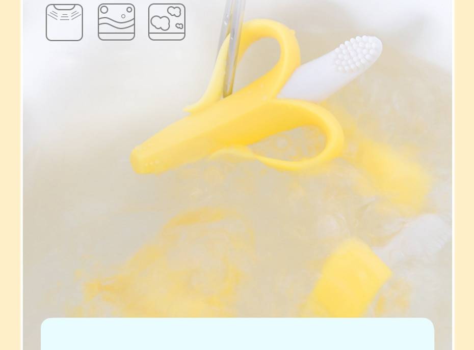 Banana Shaped Silicone Toothbrush
