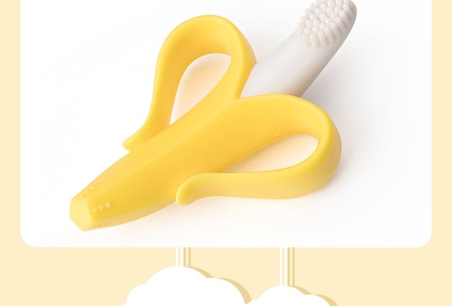 Banana Shaped Silicone Toothbrush