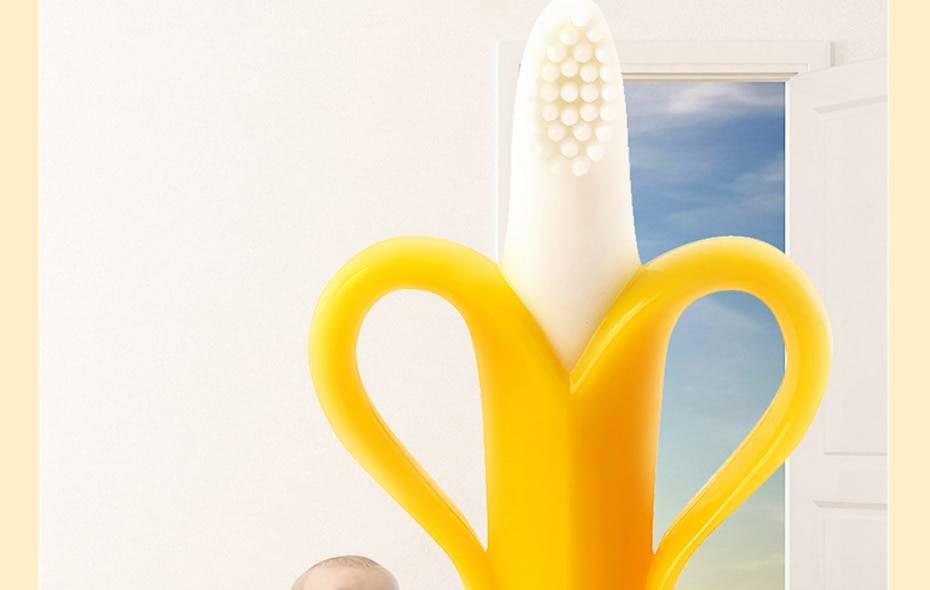 Banana Shaped Silicone Toothbrush