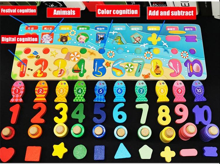 Montessori Educational Wooden Board for Kids