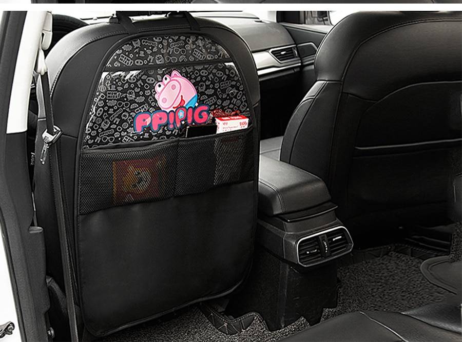 Protective Car Seat Back Cover and Organizer