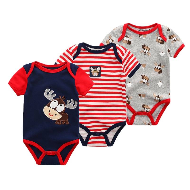 Babies Printed Bodysuit Set 3 Pcs