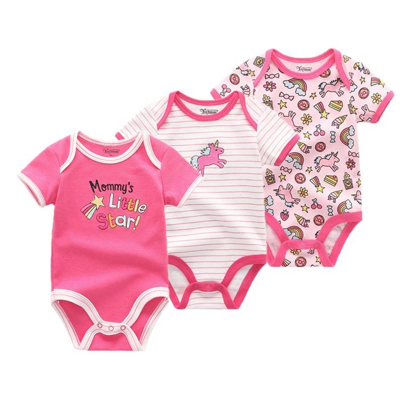 Babies Printed Bodysuit Set 3 Pcs
