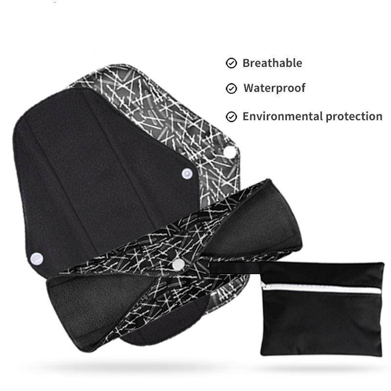 Washable and Reusable Menstrual Pads Postpartum Care Essentials Pregnancy & Maternity Color : 5 Pcs Mix colors|BLACK 5|BLACK 10|Feather 5|Stripe 5|Lace 5|Flamingo 5|Feather 10|Stripe 10|Lace 10|Flamingo 10 Washable and Reusable Menstrual Pads