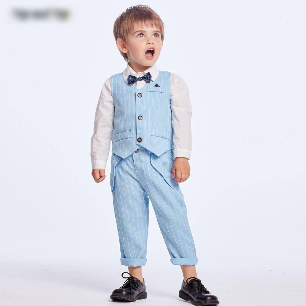 3 Piece Suit For Baby Boy Baby & Kids Apparel Color : Beige|Black|Blue|Sky Blue|Brown|Gold|Gray|Sky blue|Green|Pink|Red|Yellow 3 Piece Suit For Baby Boy