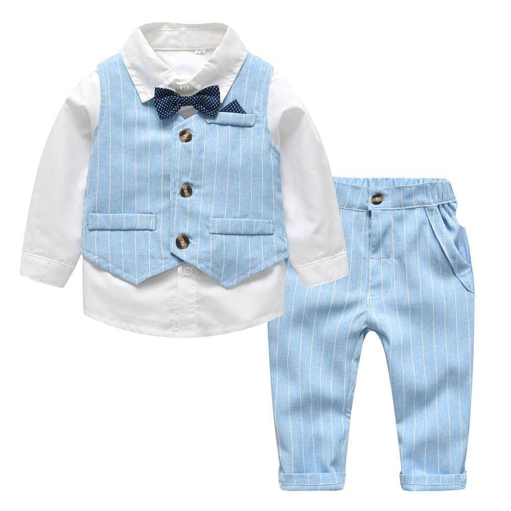 3 Piece Suit For Baby Boy Baby & Kids Apparel Color : Beige|Black|Blue|Sky Blue|Brown|Gold|Gray|Sky blue|Green|Pink|Red|Yellow 3 Piece Suit For Baby Boy