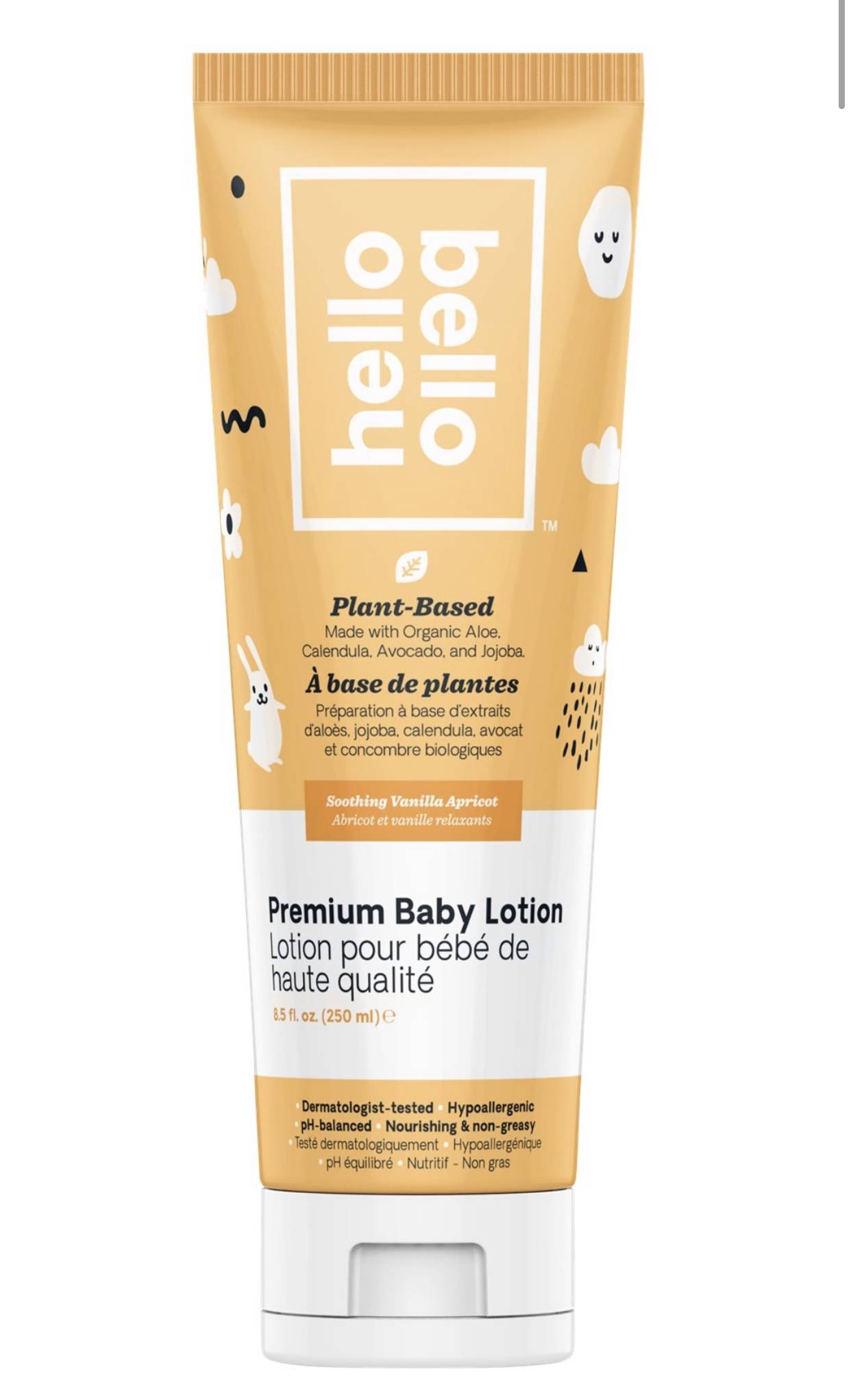 Premium Baby Lotion Moisturizer Cream with Vanilla and Apricot Scent Baby Care Bath & Shower Products Grooming & Health Care Kits Hello Bello Baby Lotion Cream for Sensitive Skin