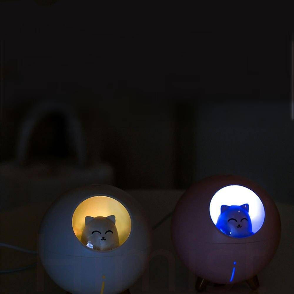 Planet Cat Desktop Ultrasonic Humidifier Baby Care Humidifiers & Purifiers Color : White|Pink|Green|White and 5 filters|Pink and 5 filters|Green and 5 filters|White and 10 filters|Pink and 10 filters|Green and 10 filters Planet Cat Desktop Ultrasonic Humidifier